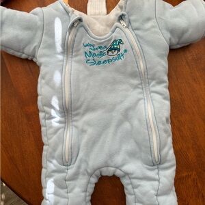 Baby Merlin's Cozy Blue Sleepsuit
